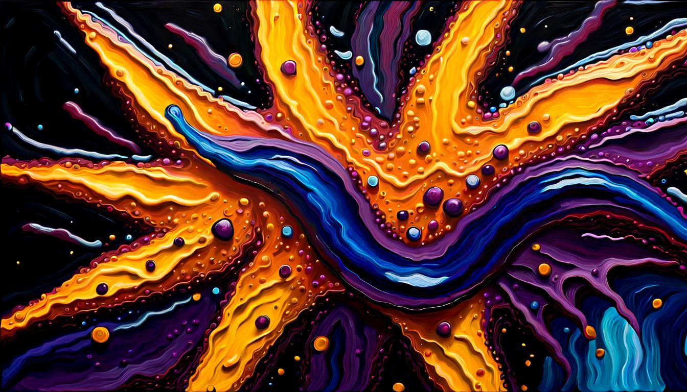 Spice Drop Star with Electro Magnetic Jelly Coils as Impasto...