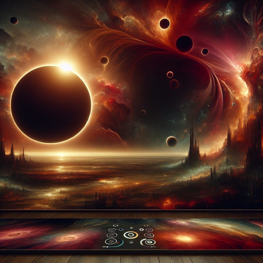 Fantastical Solar Eclipse Matte Painting in 8k