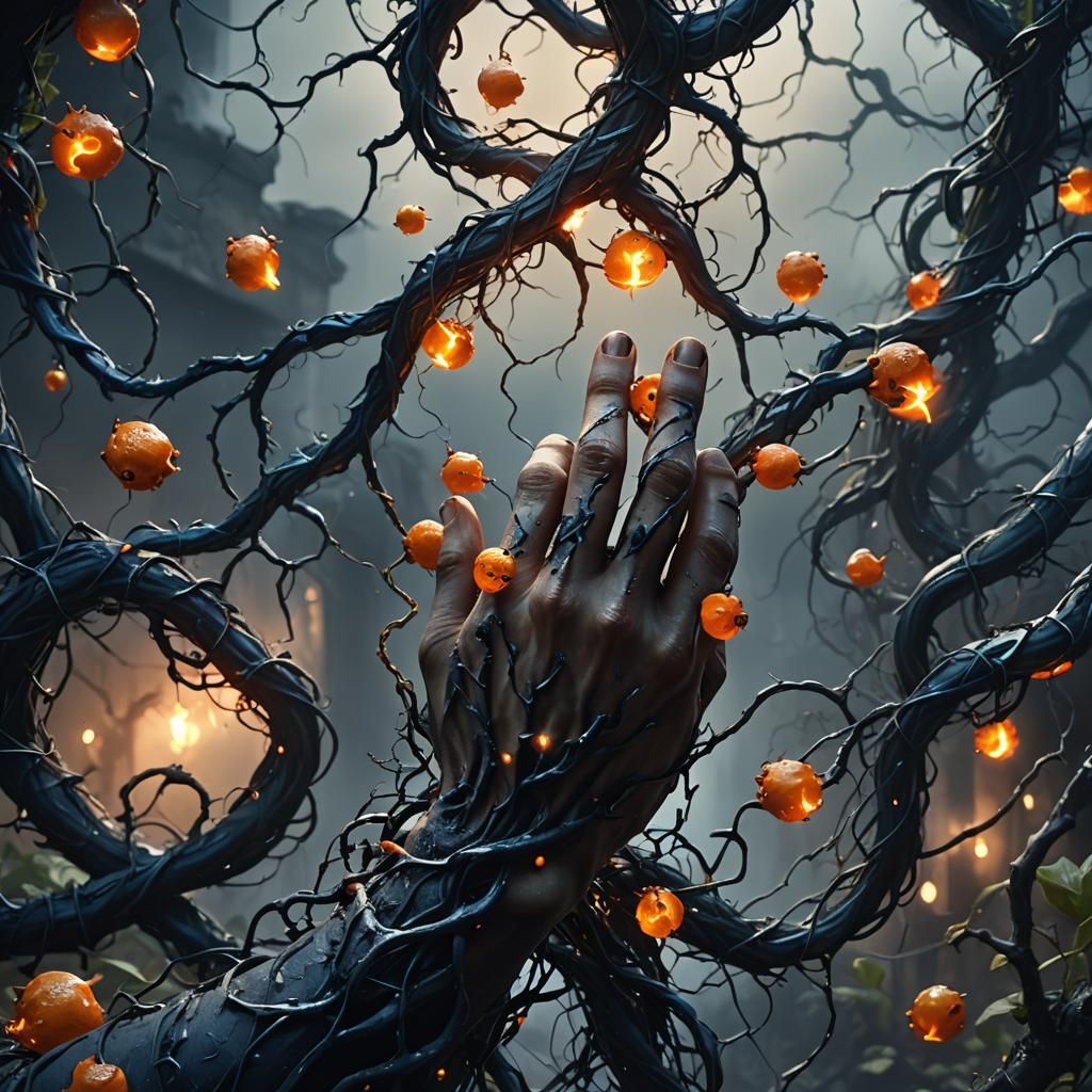 Surreal Acid Plant Melts Flesh: Biological Horror Art