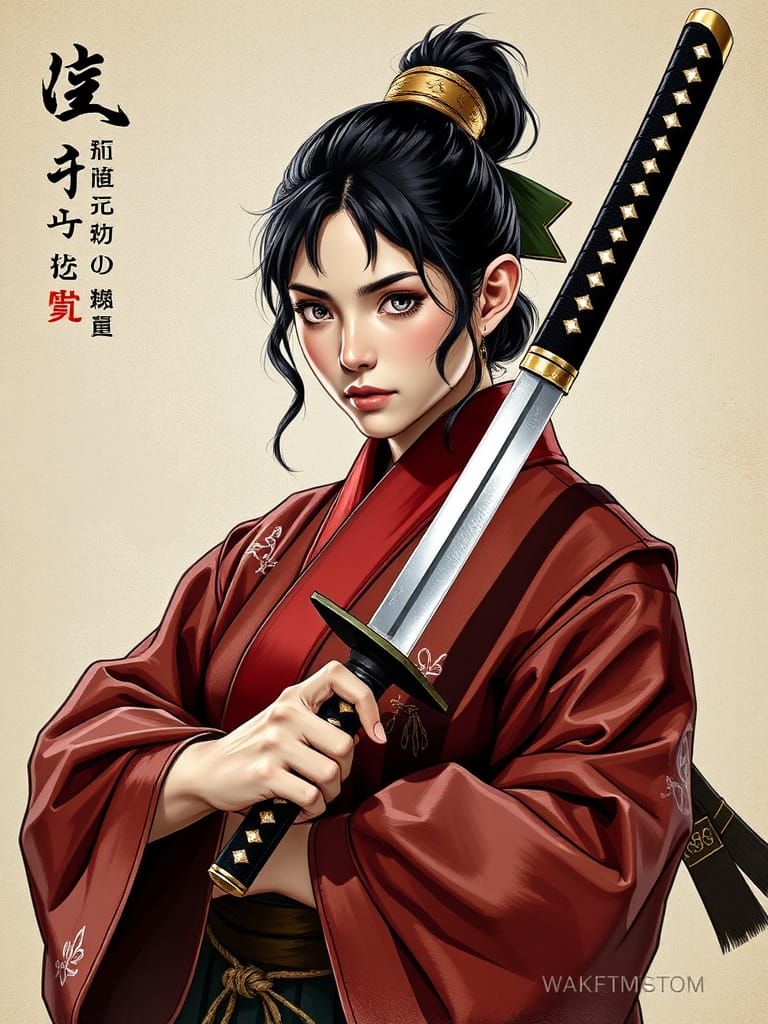 Woman with Wakizashi