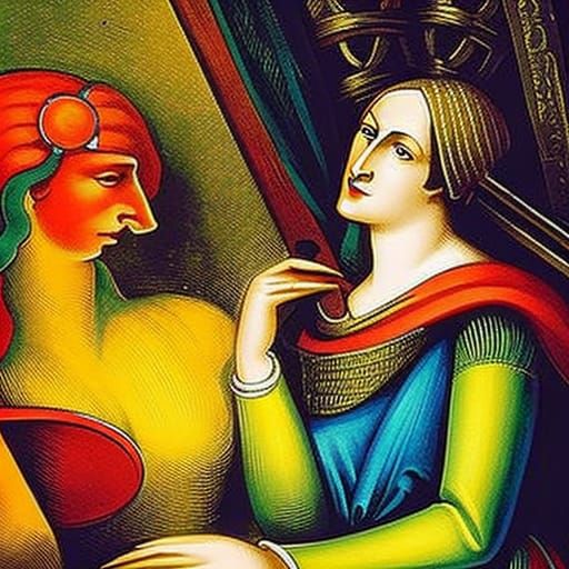 Abstract Grimm's Fairy Tales in Rossetti Style