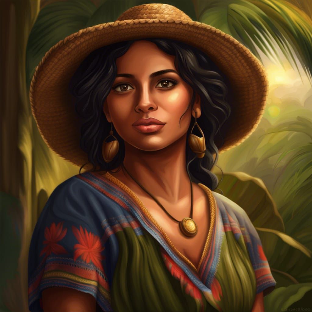 Realistic Portrait of a Beautiful Nicaraguan Woman