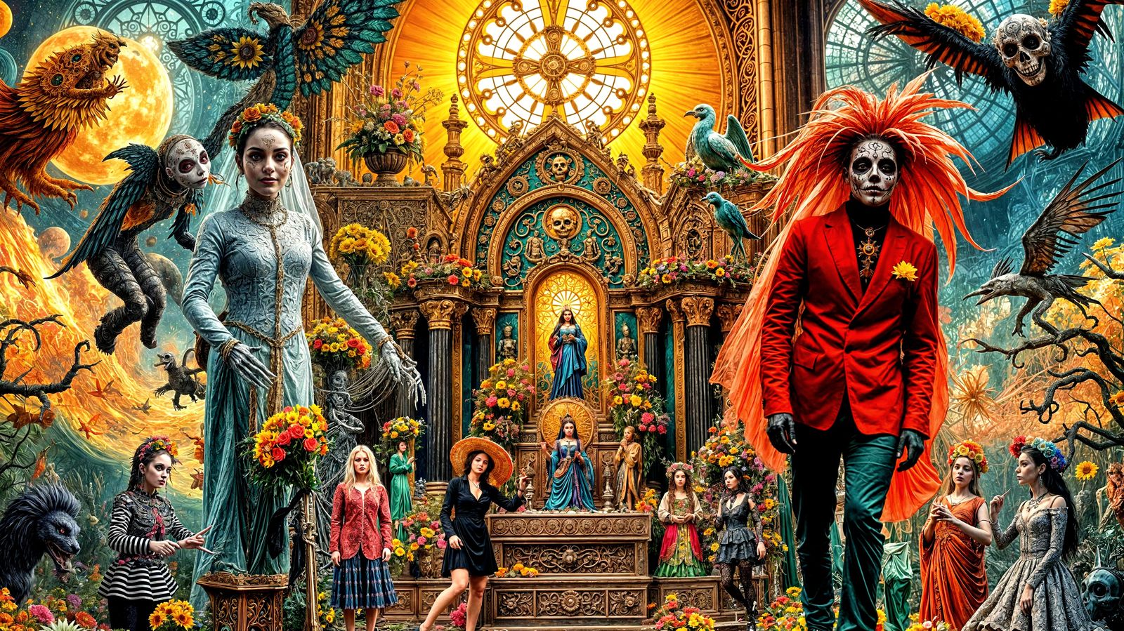 Day of the Dead Altar: Maximalist Surrealism