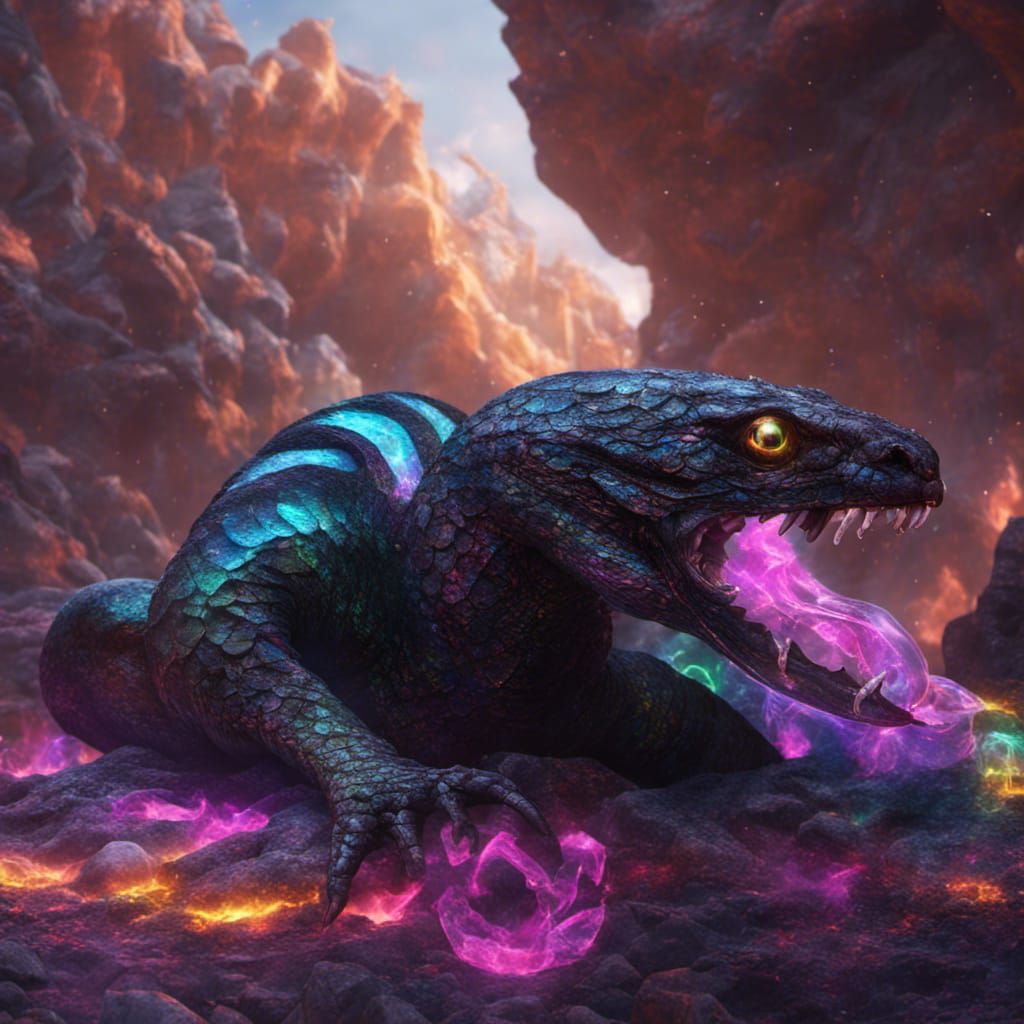 Rare bravadiar alien lizard