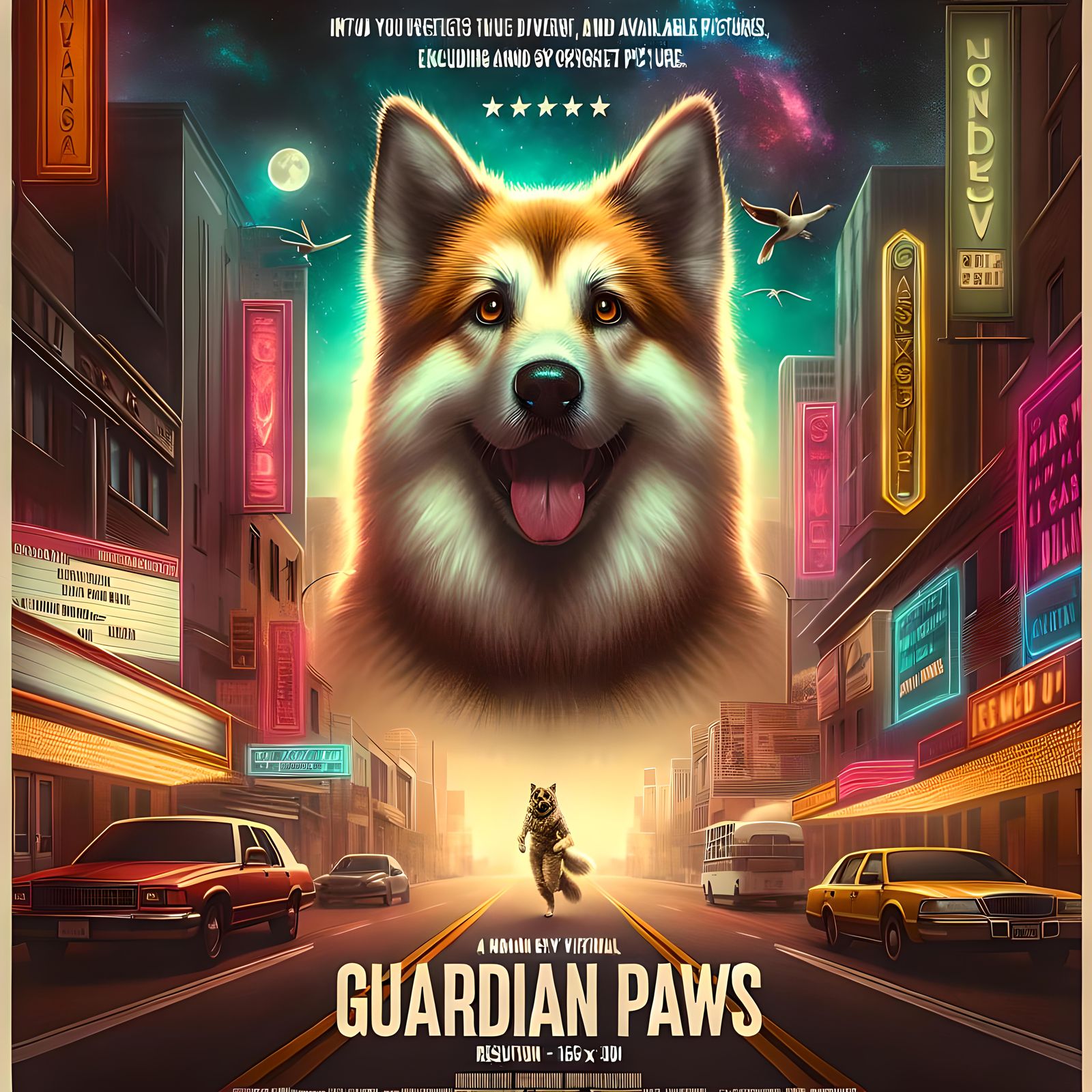 Guardian Paws: Animated Movie Poster Design