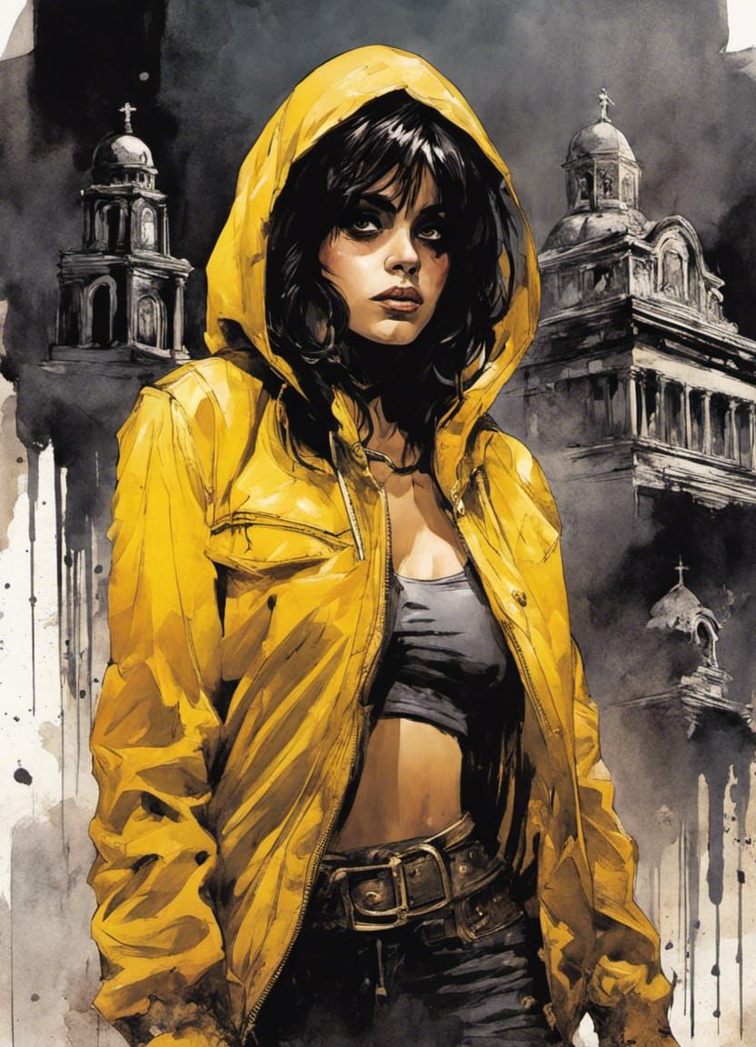 Day of the Dead Portrait in Graphic Novel Style