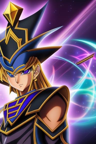 Chibi Toon Dark Magician in Anime Style