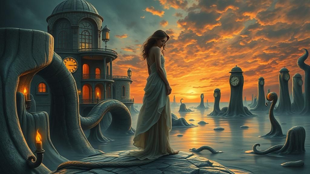 Melting Dreamscape: Surreal Biomorphic Symphony