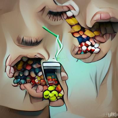 Abstract AI Image: The Concept of Addiction