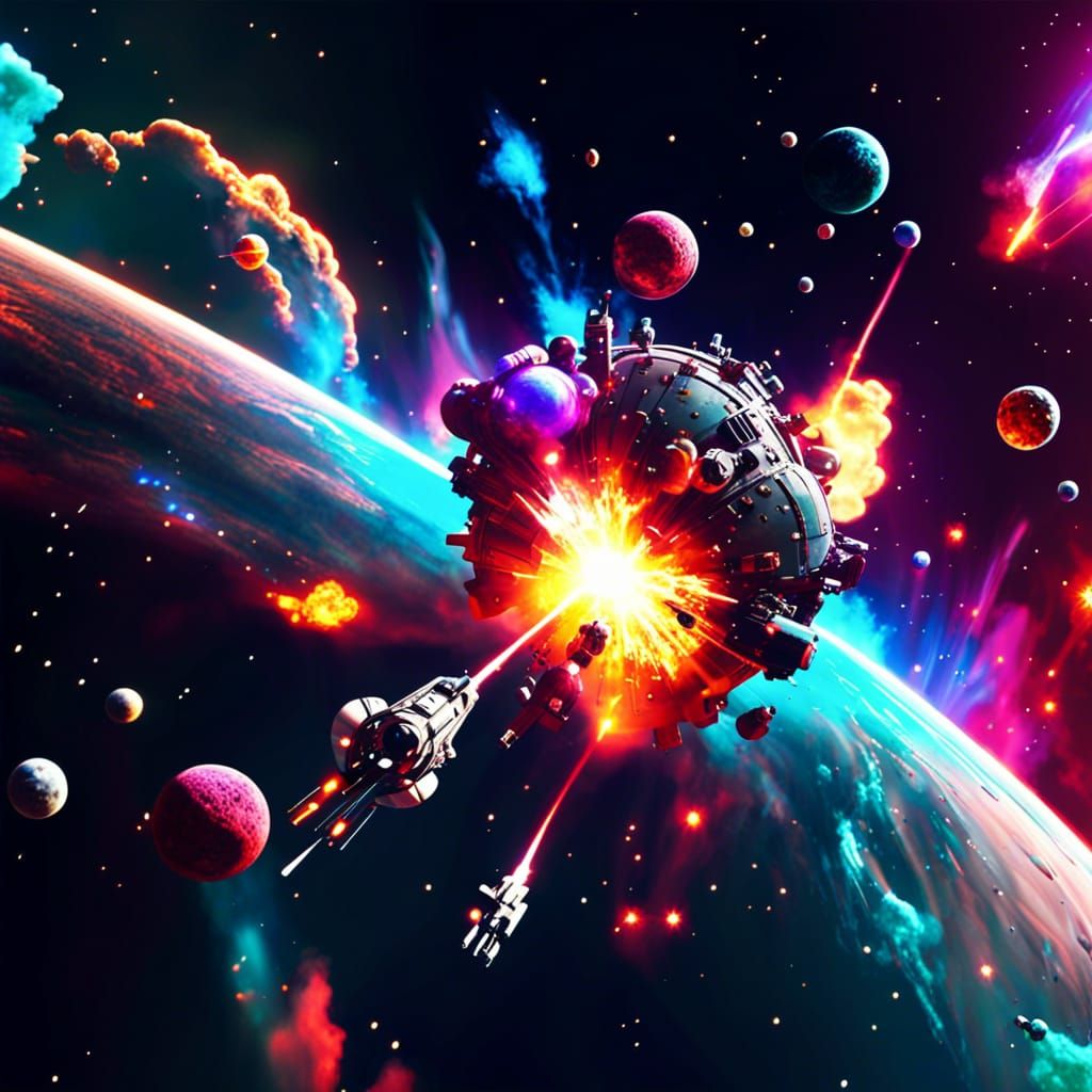 Nebula and Spaceship Fantasy Concept Art