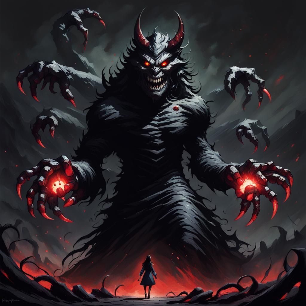 Sinister Shadow Monster Controlled by Girl