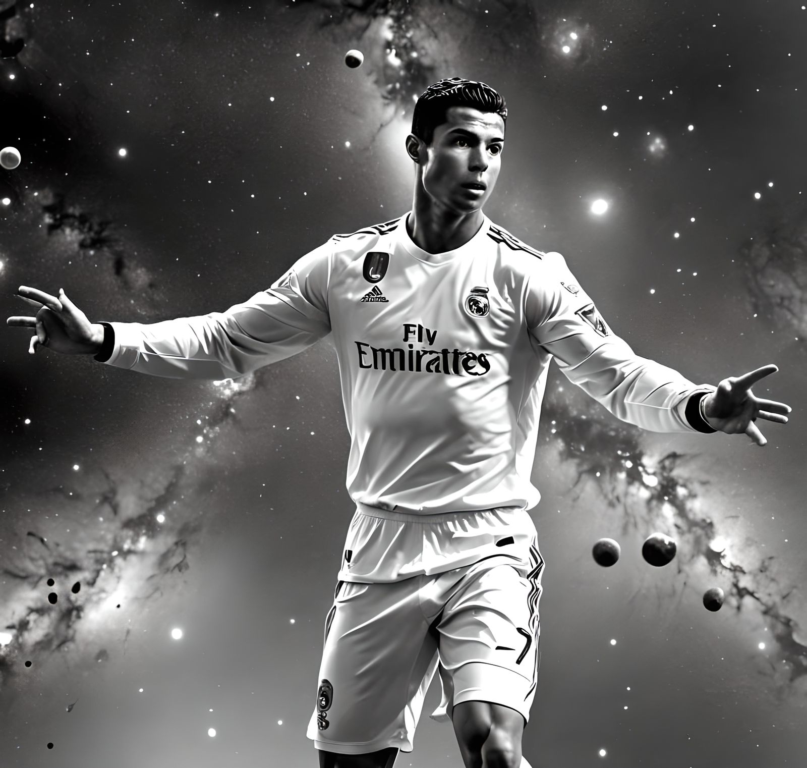 Cristiano Ronaldo Plays Football in Space