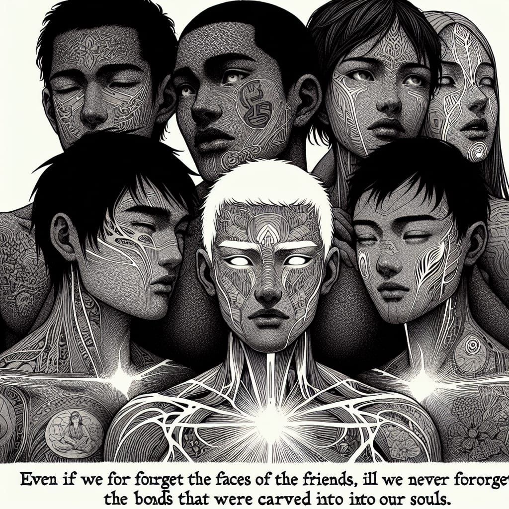 Eternal Bonds: Manga-Style Friendship Carvings
