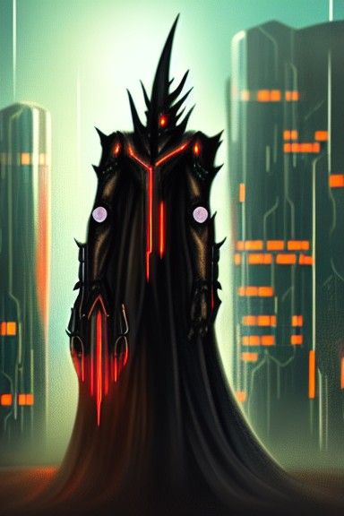 Cyberpunk Sauron: The Dark Lord Reimagined
