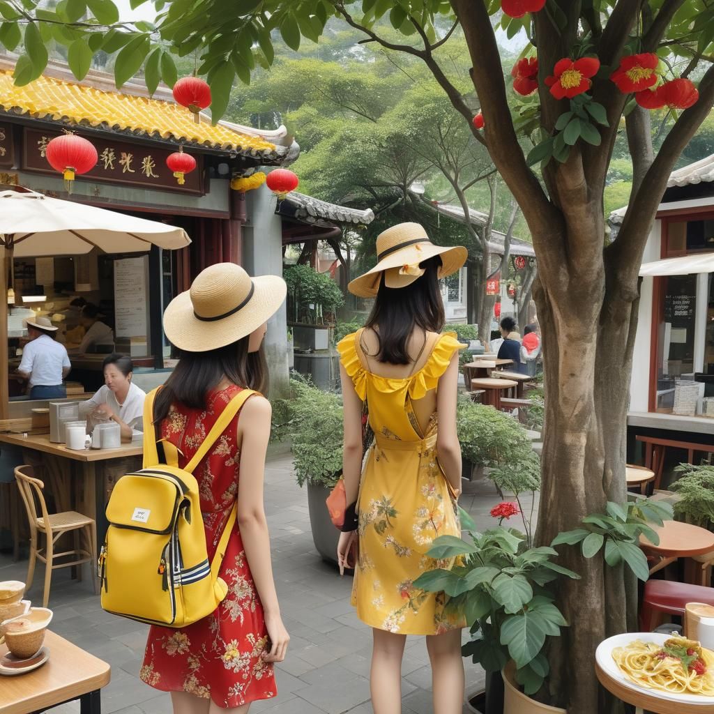 Seaside Coffee Shop Scene in Detailed 3D Anime Art