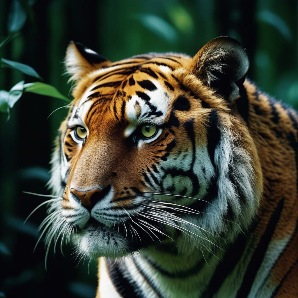 Regal Tiger Portrait in Warm Jungle Light