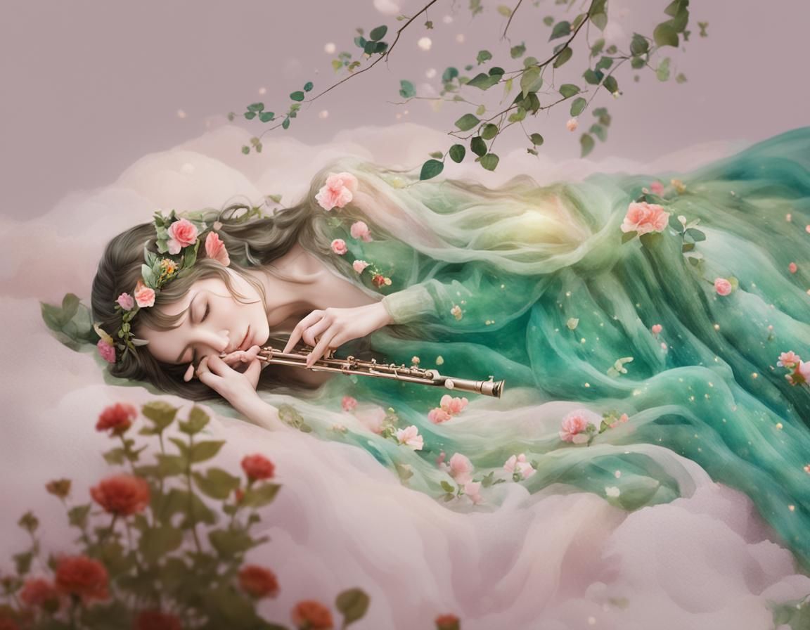 Enchanting Forest Elf in Watercolor Style