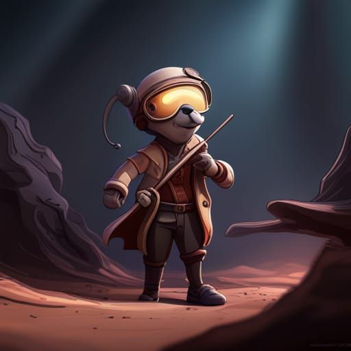 Ant Explorer in Detailed Matte Painting Style