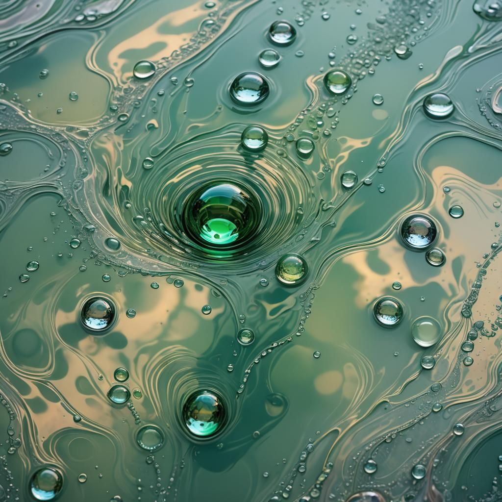 Surreal Water Art in Macro Shot