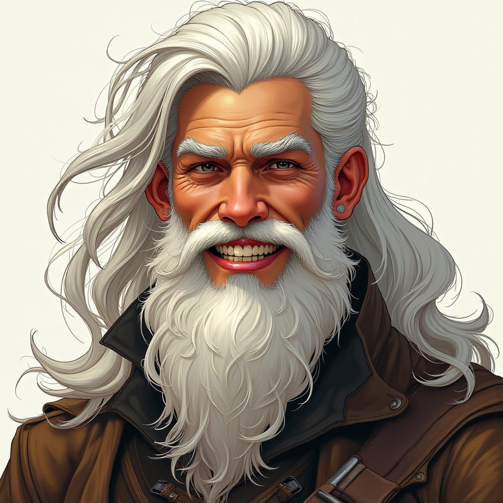 Regal Tifling Male with Confident Smile and Luxuriant Beard