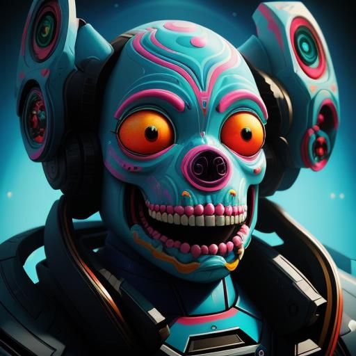 Sci-Fi Movie Scene in Candy Art Style