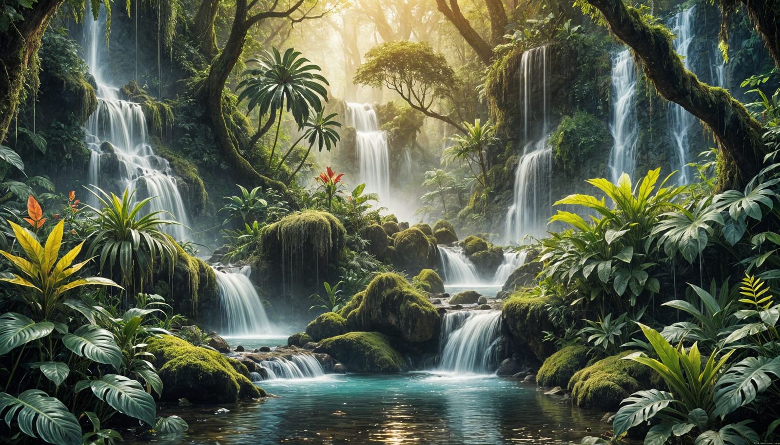 Whimsical Rainforest Sanctuary in Ethereal Light