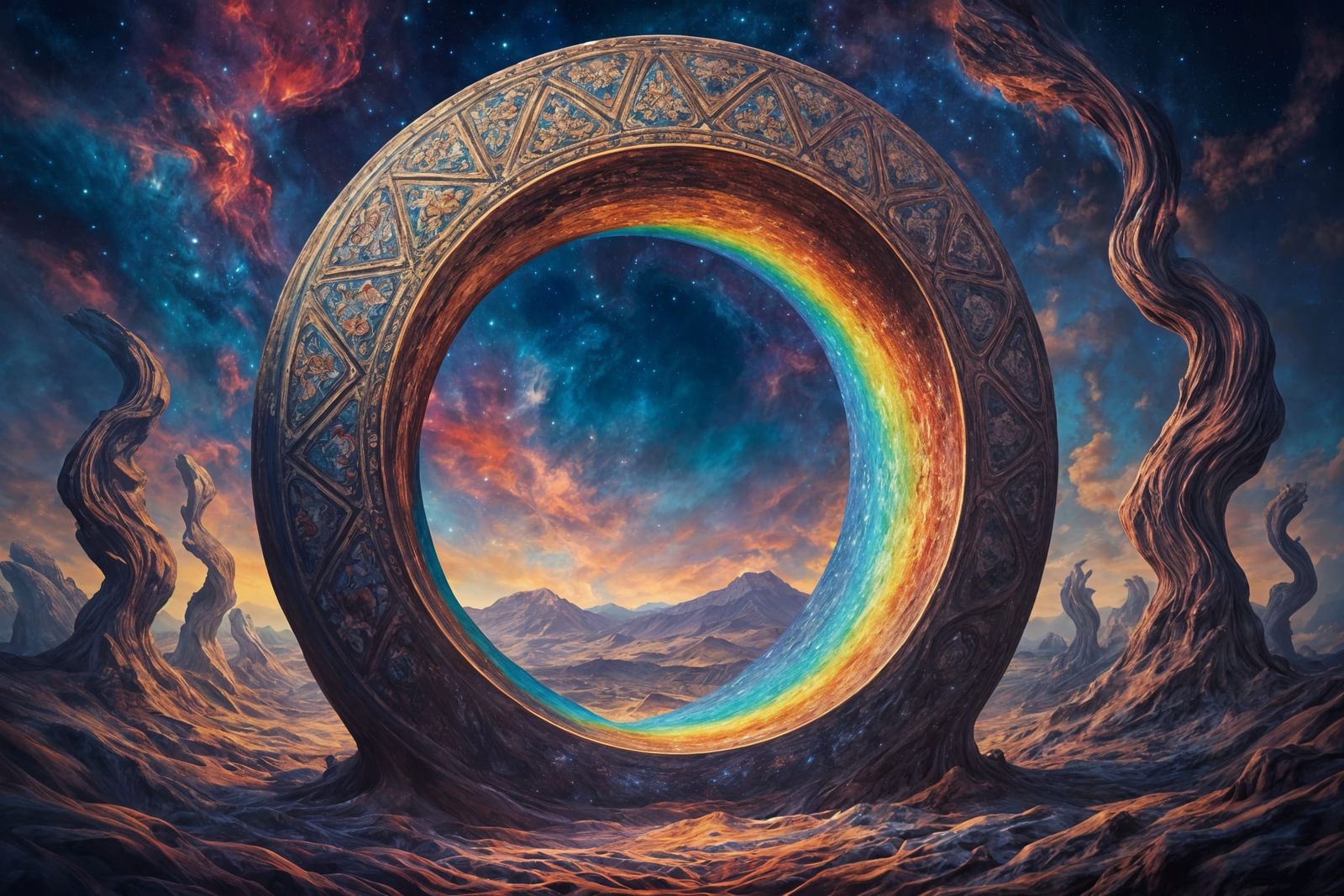 Geometric Ring Portal to Another World