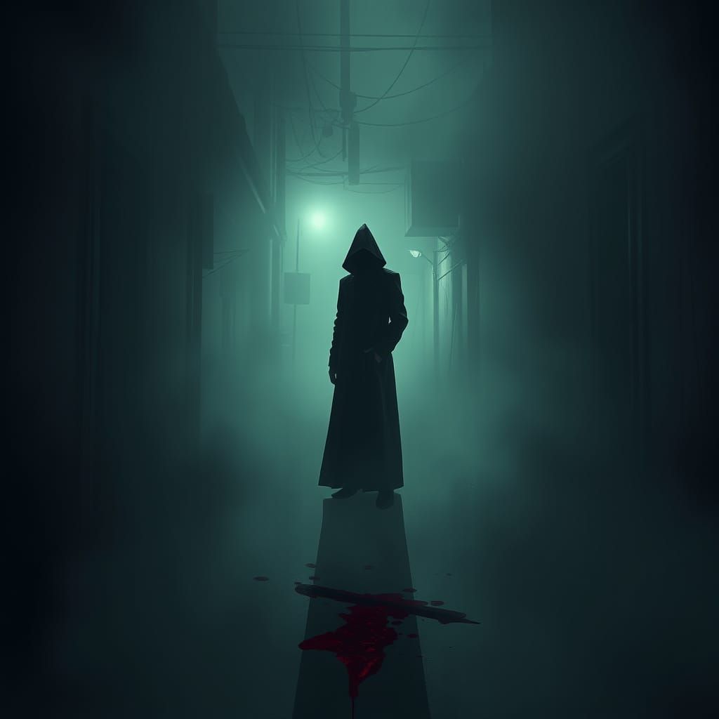Mysterious Figure in Noir Alleyway