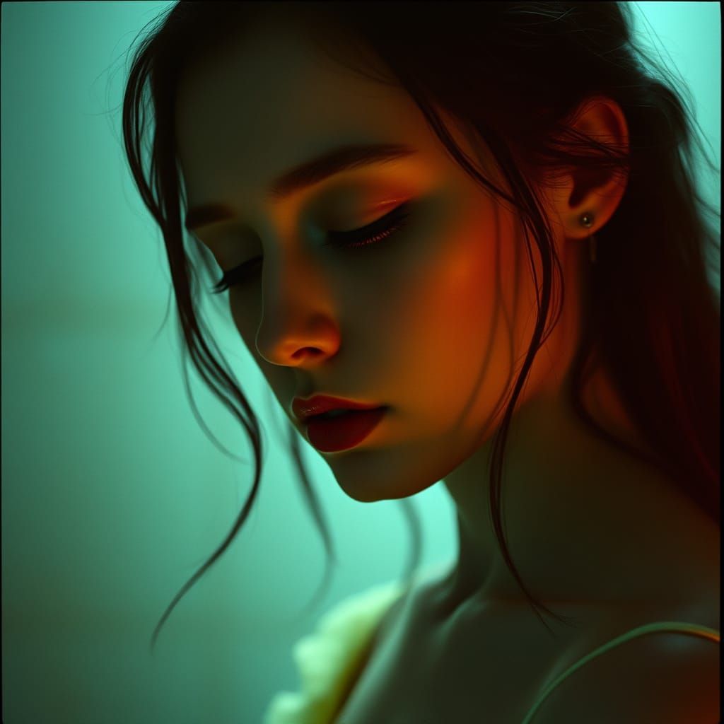 Mysterious Medusa Figure in a Cinematic Film Still