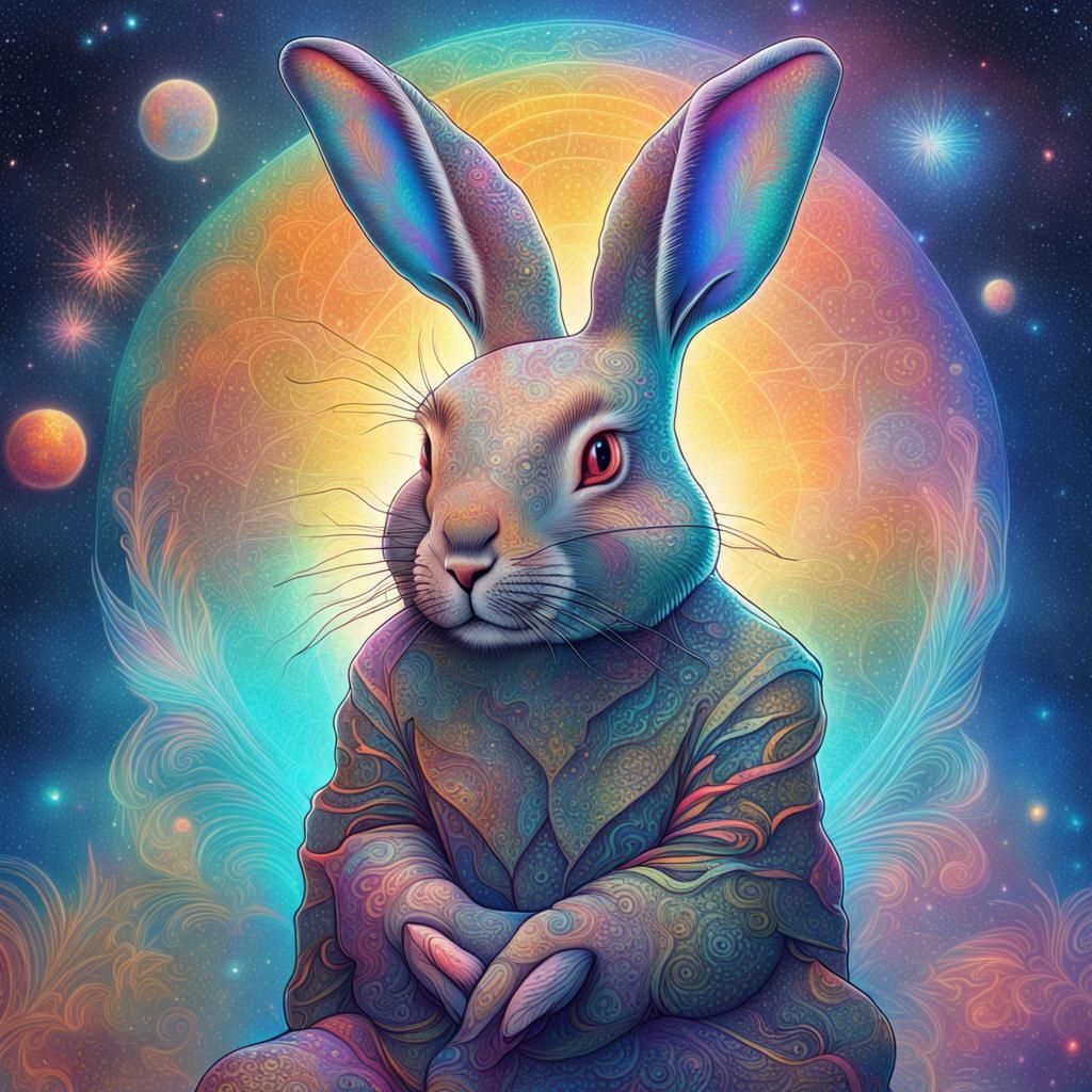 Holographic Cosmic Rabbit by Pablo Amaringo