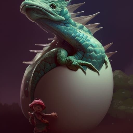 Baby Dragon Hatching: Detailed Concept Art
