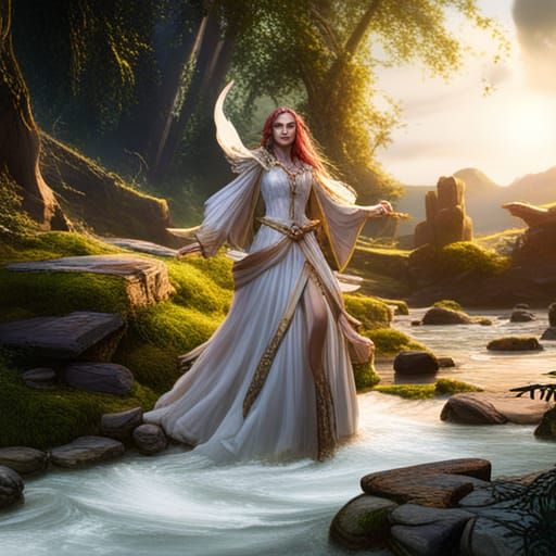 Grace as a Cat: Detailed Matte Painting