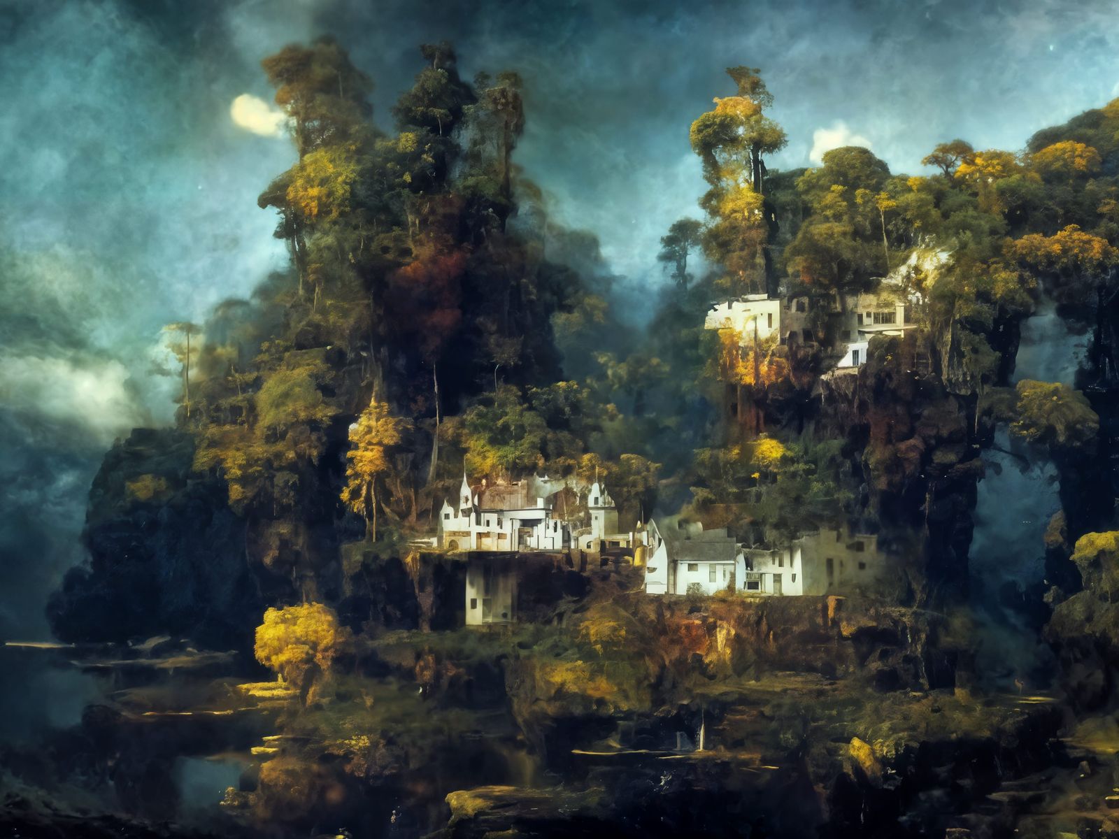 evening: beams on the lucky