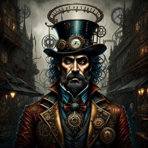 Steampunk Carnival at Twilight: A Mechanical Spectacle