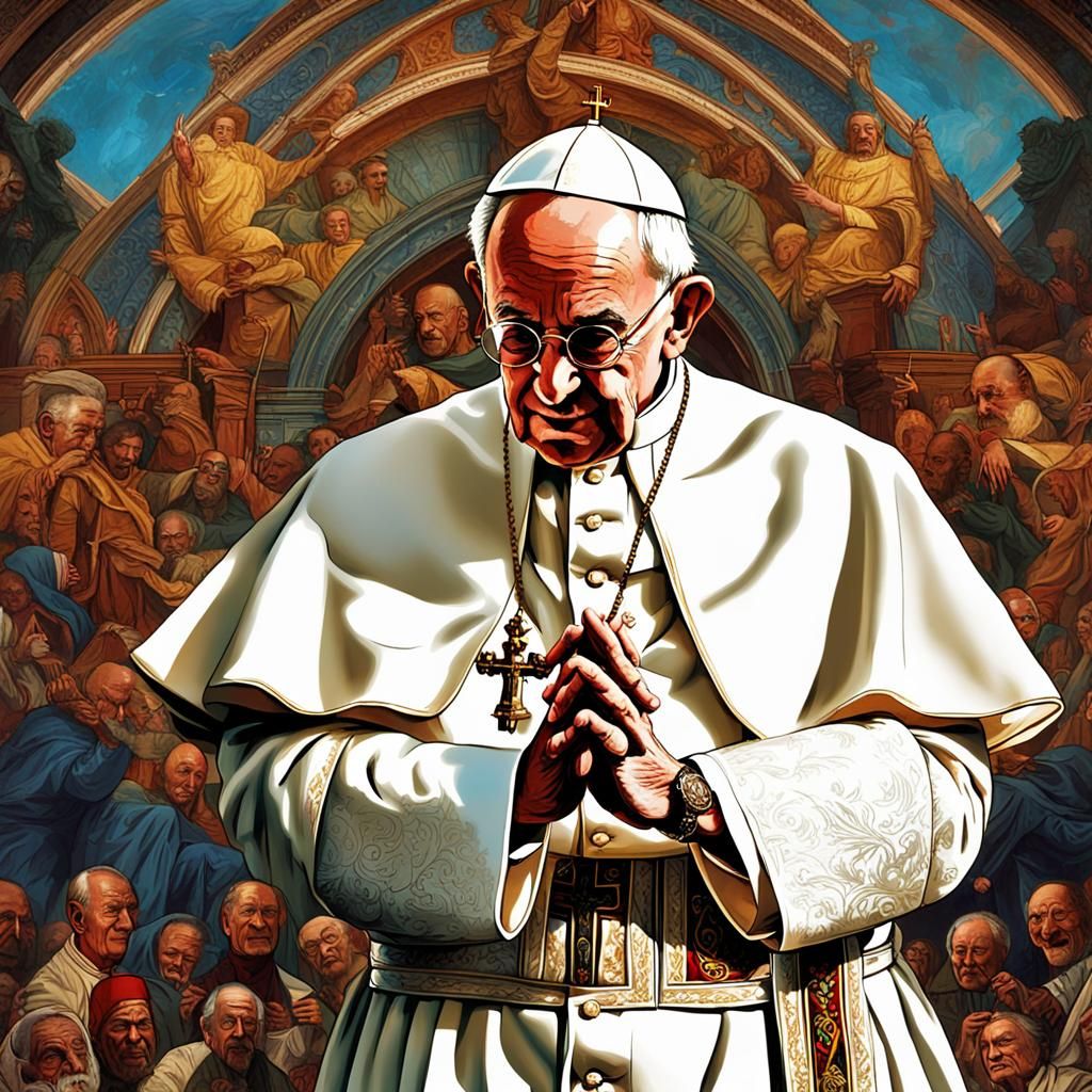 Pope John Paul II Griddy Dance: Fantasy Concept Art