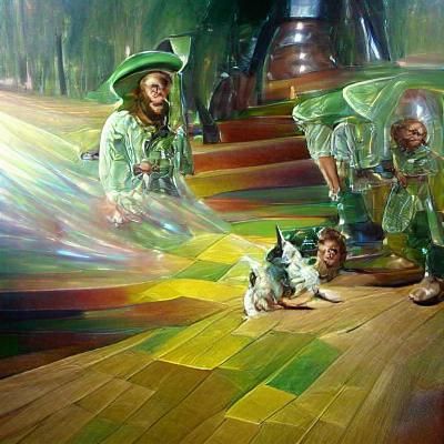 Surreal Wizard of Oz Oil Painting by Gurney