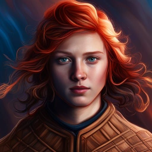 Rose Weasley as Gryffindor Seeker in Matte Painting