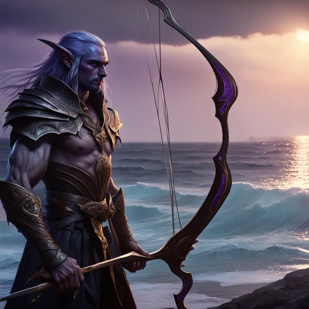 Dark Elf Warrior Ready for Battle