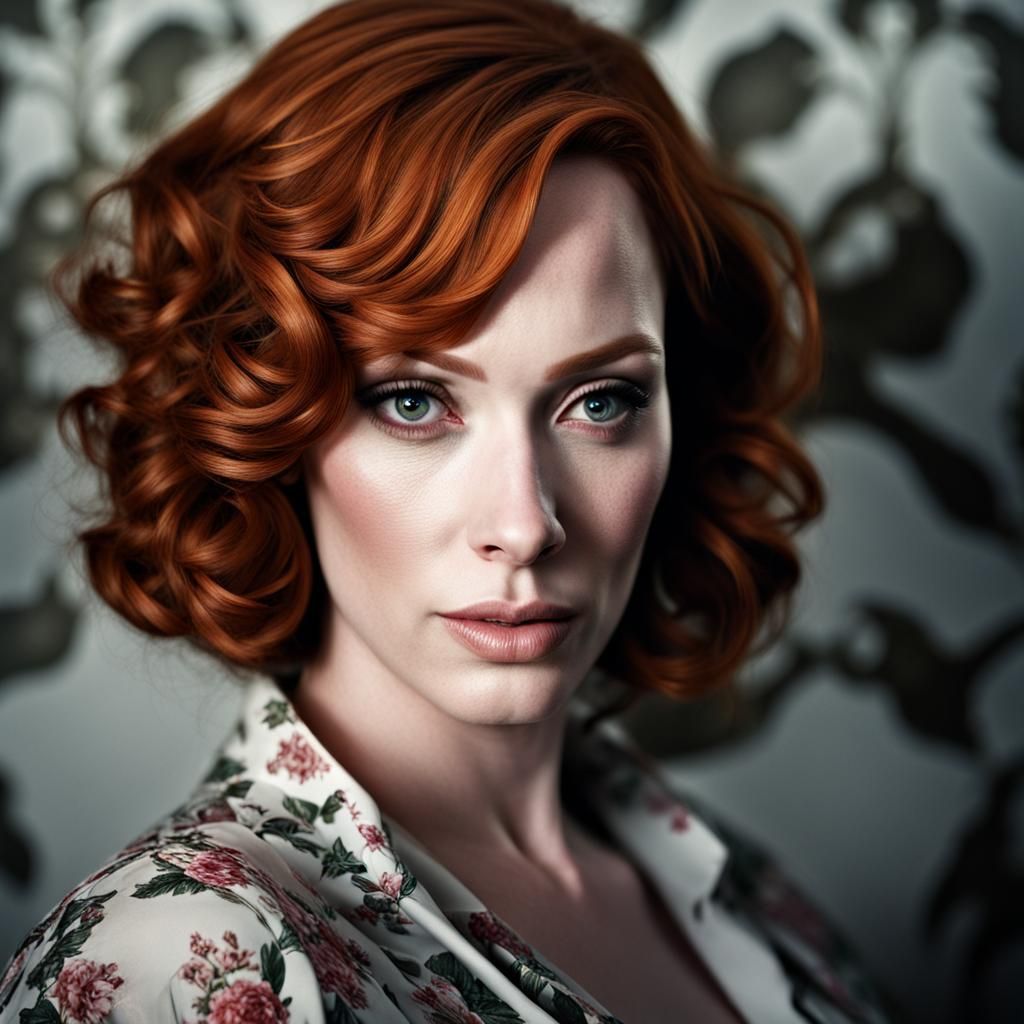 Hyperrealistic Portrait of Christina Hendricks