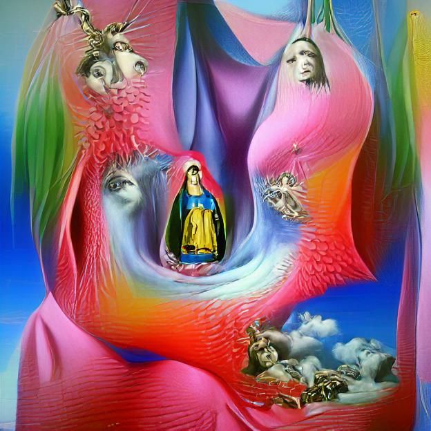 Immaculate Conception of Mary in Surreal Style