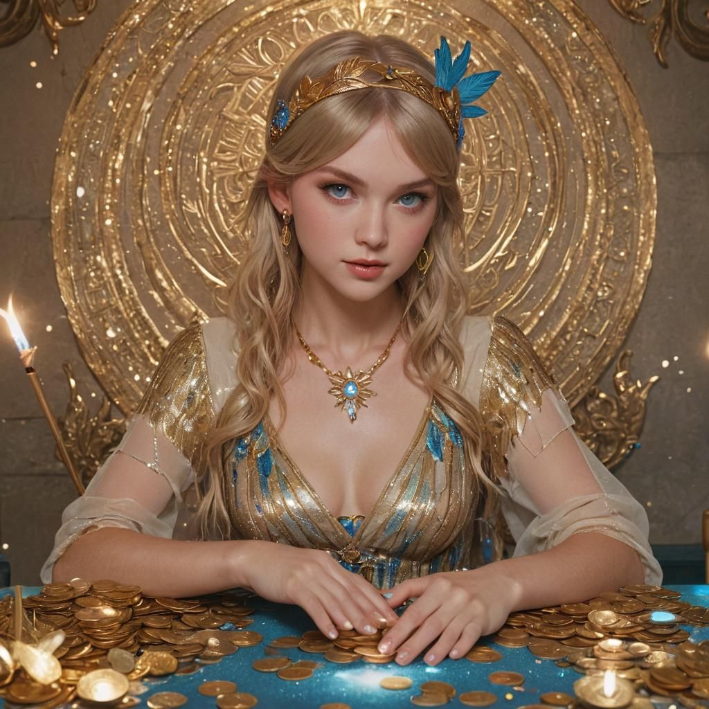 Anime Tarot Reader with Phoenix Headband