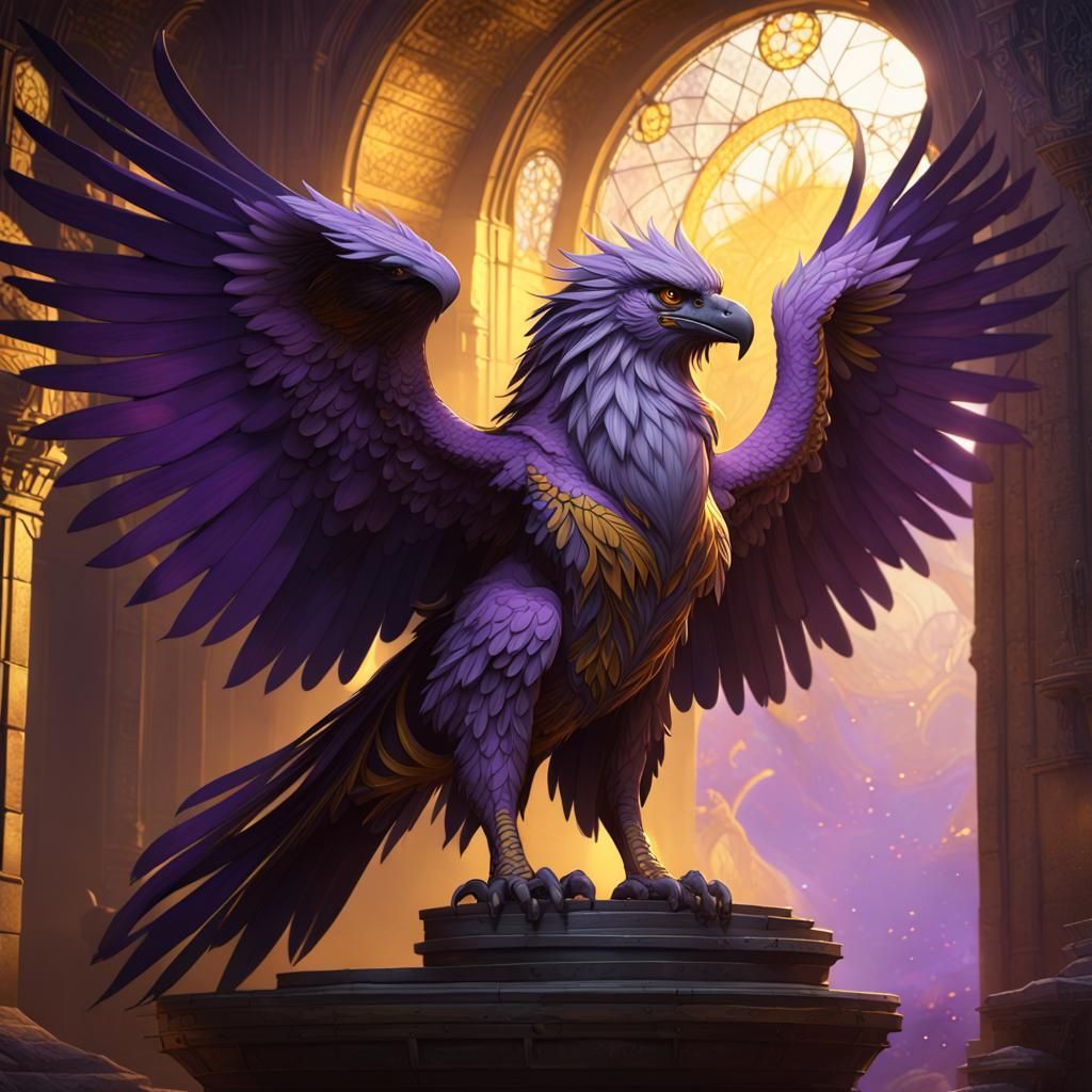 Hyperdetailed Griffon in Dark Fantasy Concept Art