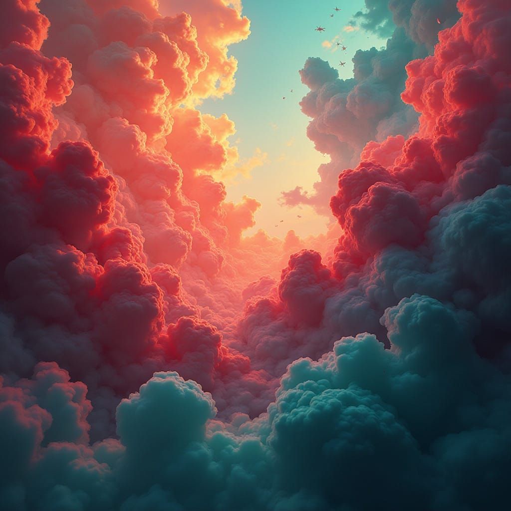 Dramatic Cosmic Dance in Vibrant Hues