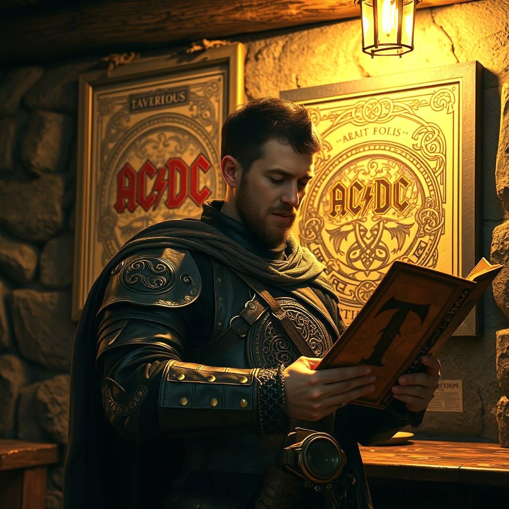Mediaeval Bard Studies ACDC Poster in Tavern