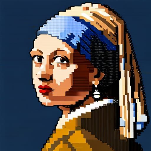 8Bit-Girl with a Pearl Earring