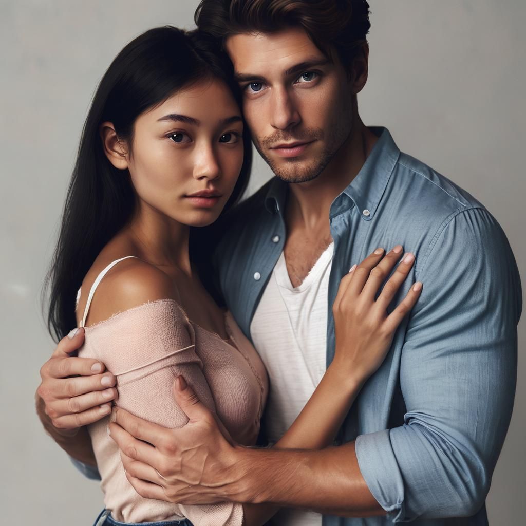 Proximity: The couple should be physically close, emphasizing their connection.
Eye contact: Their gazes should meet, co...