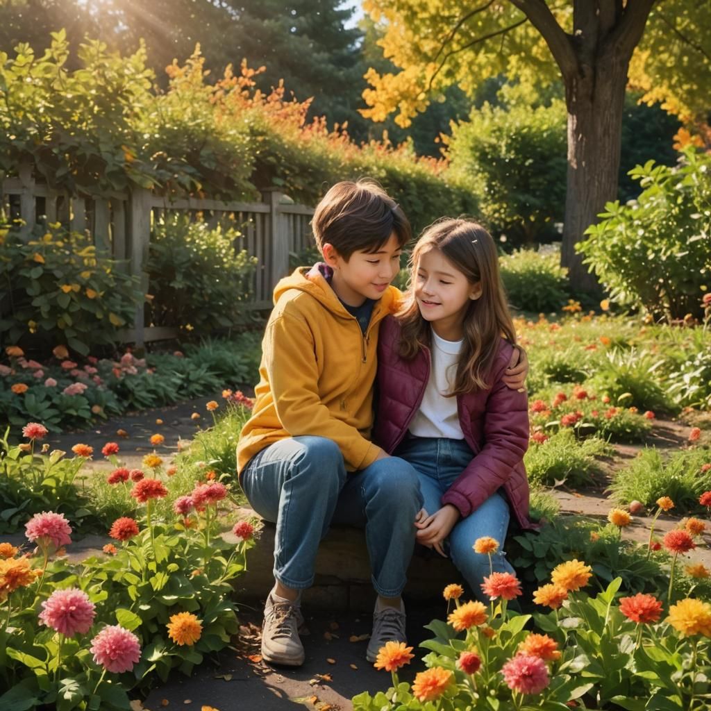 Nostalgic Image: Childhood Memories in Fading Seasons