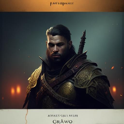 Victorious Warrior in Dark Fantasy Art Style