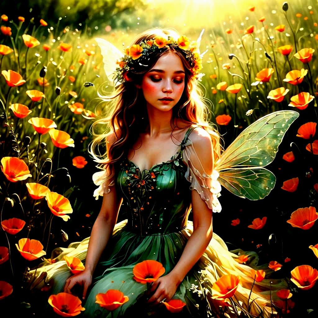 California Poppy Fairy: A Floral Fantasy