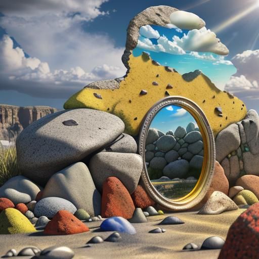 Colorful Rocks, Stones, and Sand in Photorealistic 3D